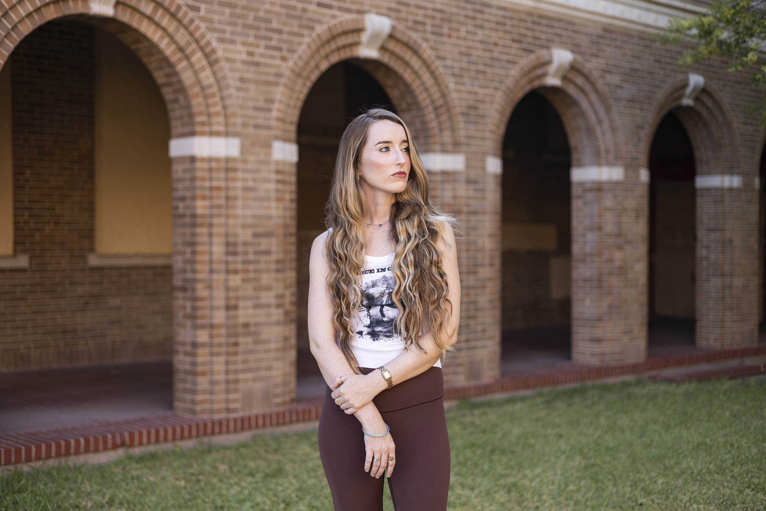 Mollie Wallace poses for a photo in Edinburg on Aug. 12, 2026.